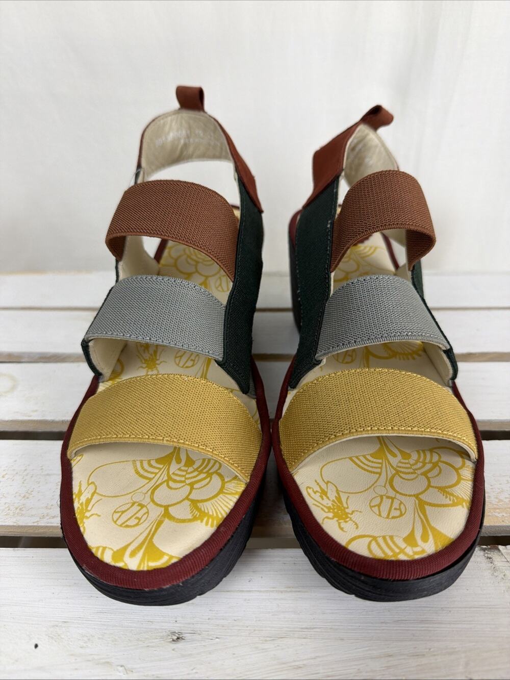 New NO Box Fly London CUPIDO Strappy Slip On Sandal #1056 Size EU 42